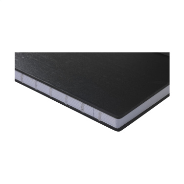 Logotrade corporate gift picture of: Bamboo Journal Naked Spine Paper Notebook Black A5