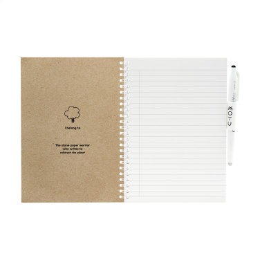 Logo trade promotional gifts picture of: MOYU Erasable Stone Paper Notebook CraftCover 18 pages