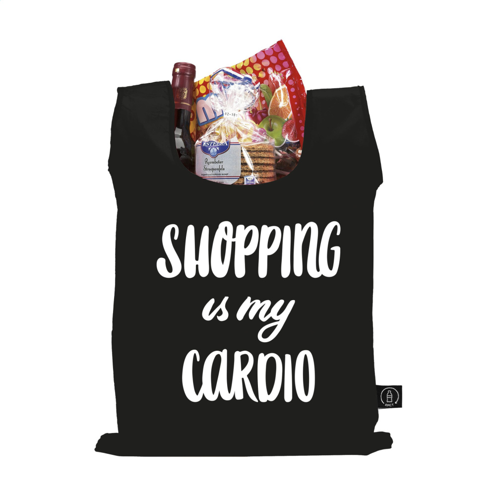Logo trade corporate gifts image of: Shop Easy RPET folding shopping bag