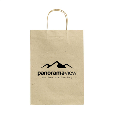 Logotrade promotional merchandise photo of: Leaf It Bag recycled grass paper (120 g/m²) L