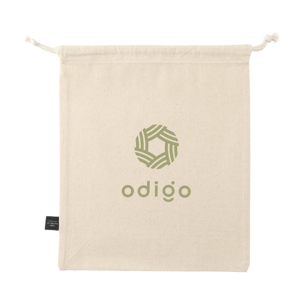 Logotrade promotional gift image of: Gift Pouch Natural GRS Recycled Cotton (150 g/m²) M