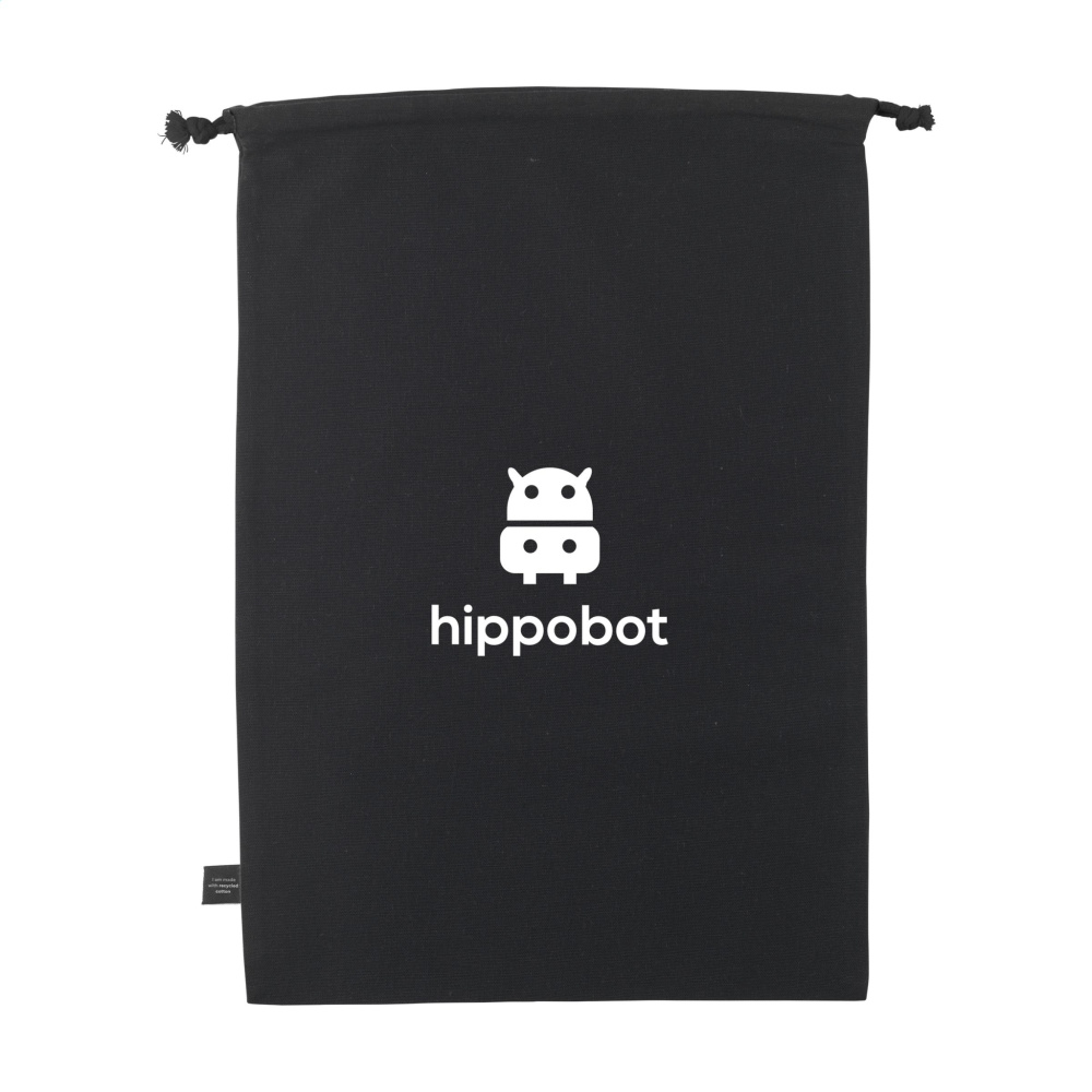 Logo trade promotional merchandise photo of: Gift Pouch GRS Recycled Cotton (150 g/m²) L