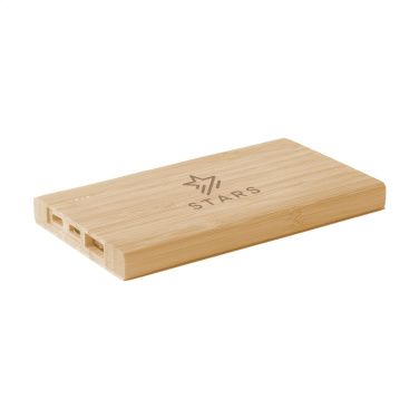Logo trade business gifts image of: Bamboo 4000 Powerbank external charger