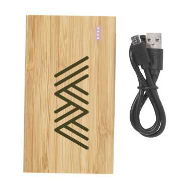 Logotrade promotional product picture of: Bamboo 4000 Powerbank external charger