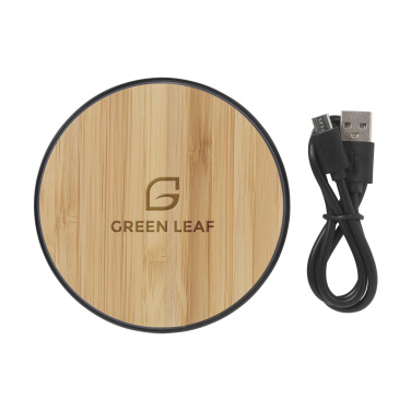 Logotrade promotional giveaway picture of: Bamboo 10W Wireless Charger wireless fast charger