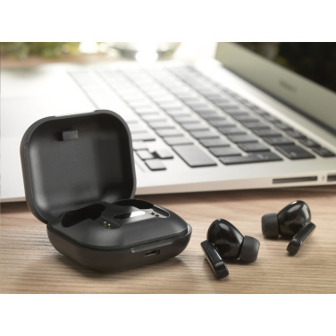 Logo trade corporate gifts picture of: Aron TWS Wireless Earbuds in Charging Case