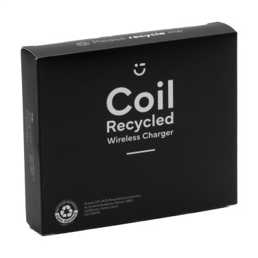Logo trade promotional gifts image of: Coil RCS Recycled Wireless Charger