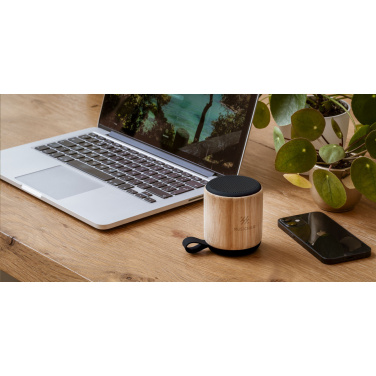 Logotrade promotional item image of: Timor Bamboo Wireless Speaker