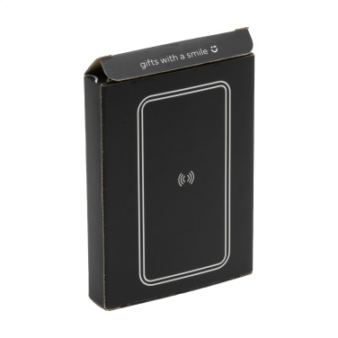 Logo trade business gifts image of: Boru Bamboo RCS Recycled ABS Powerbank Wireless Charger