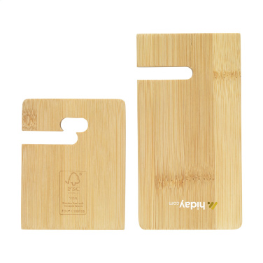 Logotrade promotional item image of: Miyo Bamboo Phone Stand