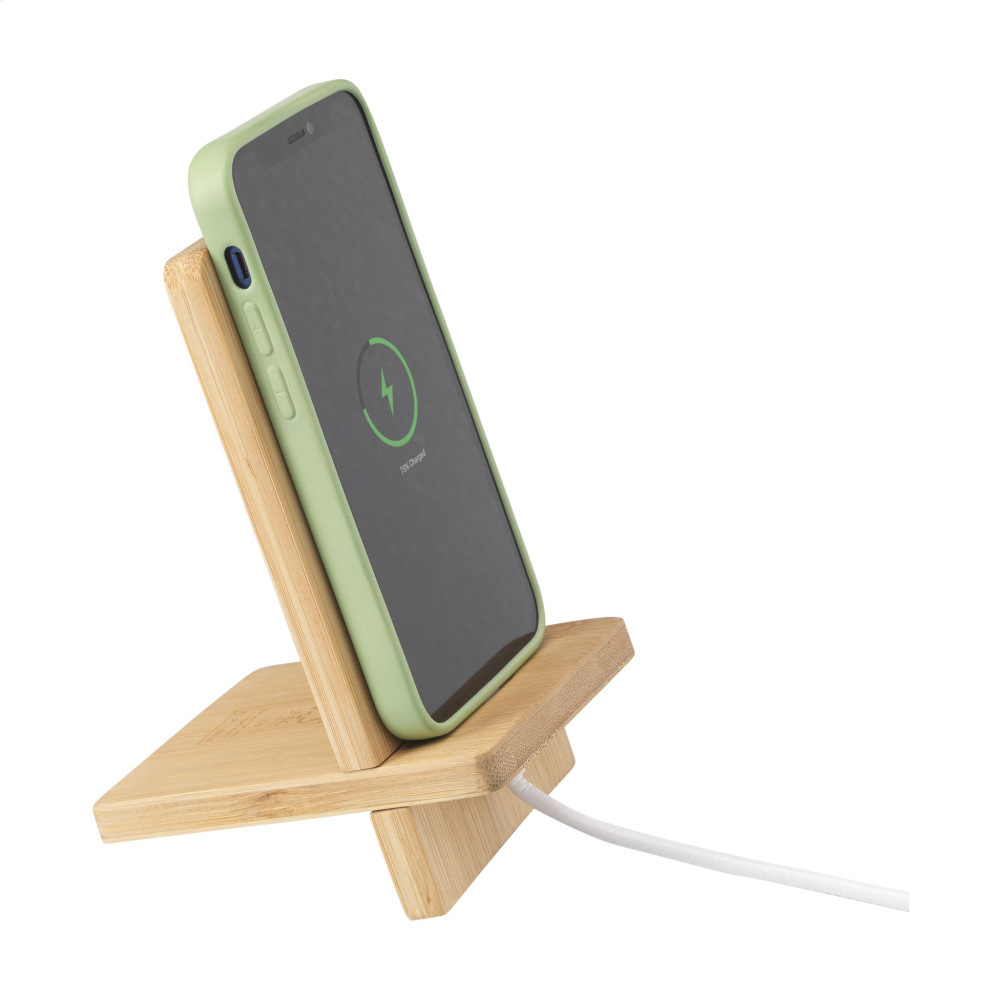 Logo trade corporate gift photo of: Miyo Bamboo Phone Stand