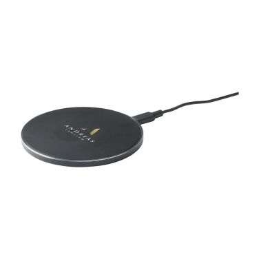 Logo trade advertising products image of: Tecco GRS Recycled Alu 15W Wireless Charger