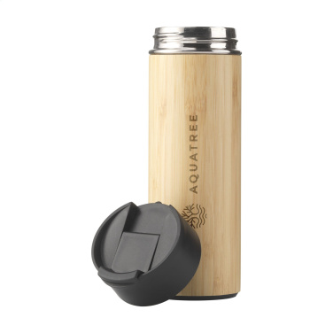 Logo trade promotional gifts picture of: Sakura 360 ml bamboo thermo bottle/thermo cup