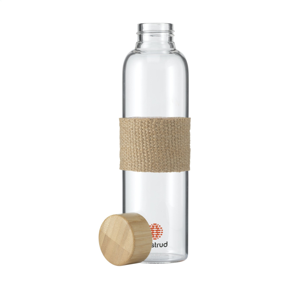 Logotrade advertising products photo of: Senga Glass Bamboo 500 ml drinking bottle