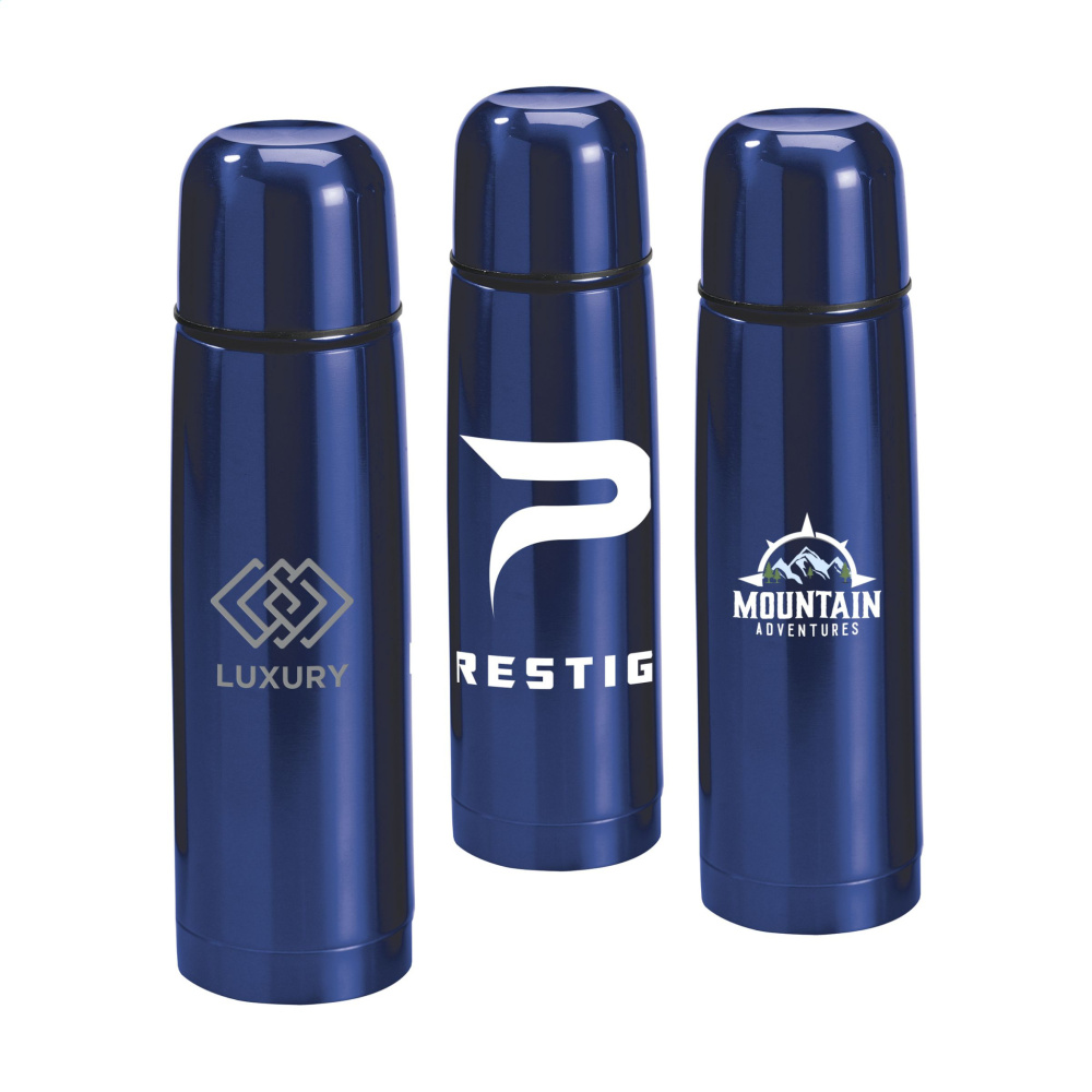 Logo trade promotional items picture of: ThermoColour RCS Recycled Steel 500 ml thermo bottle