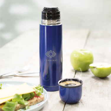 Logo trade promotional gifts picture of: ThermoColour RCS Recycled Steel 500 ml thermo bottle