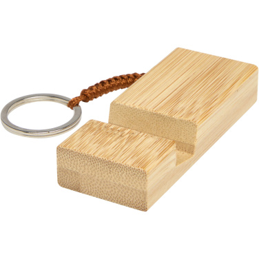 Logotrade corporate gift picture of: Bosona bamboo phone holder with keychain