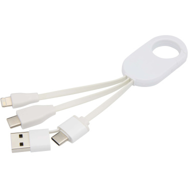 Logo trade advertising product photo of: Troop 4-in-1 recycled plastic charging cable