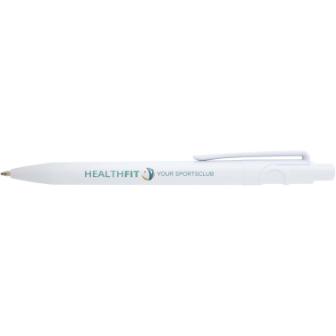 Logo trade promotional merchandise image of: Unica recycled plastic ballpoint pen (blue ink)