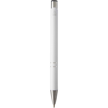 Logo trade promotional merchandise image of: Moneta recycled aluminium ballpoint pen (blue ink)