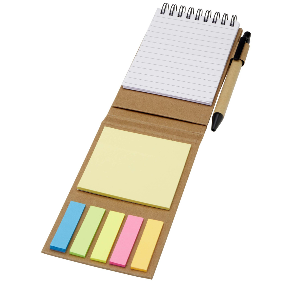 Logotrade promotional merchandise picture of: Flipper sticky notepad with ballpoint pen (black ink)