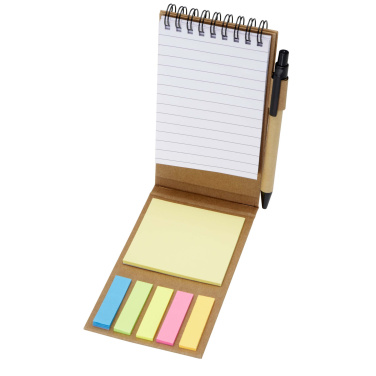 Logo trade promotional merchandise photo of: Flipper sticky notepad with ballpoint pen (black ink)