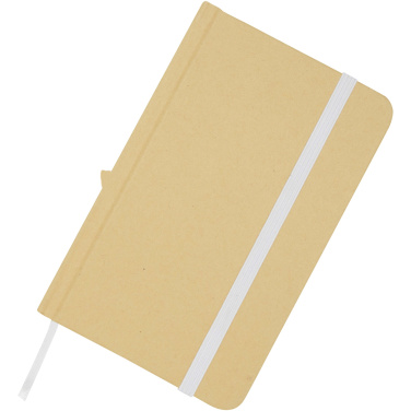 Logo trade promotional merchandise image of: Reed A6 recycled hard cover notebook with plain pages