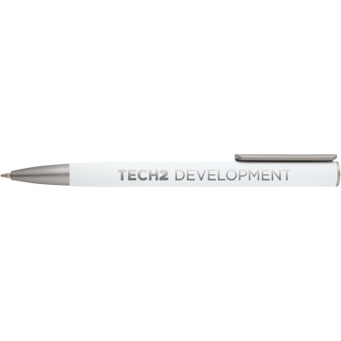 Logo trade promotional giveaway photo of: Ziguur recycled aluminium ballpoint pen (black ink)