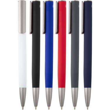Logo trade promotional merchandise image of: Ziguur recycled aluminium ballpoint pen (black ink)