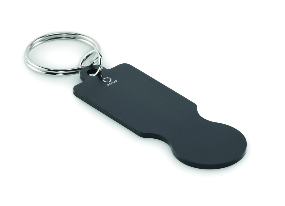 Logo trade promotional merchandise photo of: Key ring with trolley token