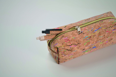 Logo trade promotional merchandise picture of: Coloured cork pencil case
