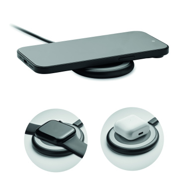 Logo trade promotional item photo of: 3 in 1 wireless charger 15W