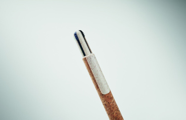 Logotrade promotional product image of: Cork 4-colour ink ball pen