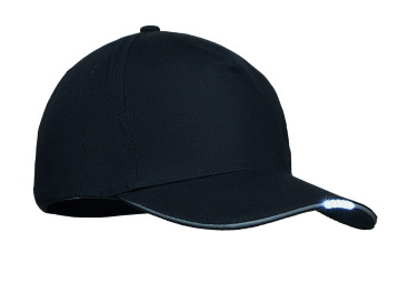 Logo trade business gifts image of: 5 panel LED cotton cap 220gr/m²