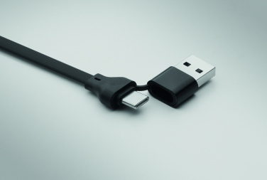 Logo trade corporate gift photo of: 60W cable keyring recycled ABS