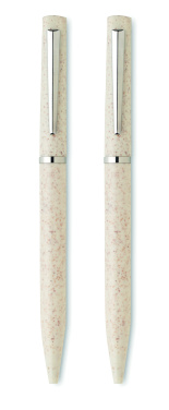 Logotrade promotional giveaway picture of: Wheat straw/ABS twist pen set