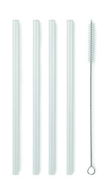 Logotrade promotional giveaway picture of: 4 reusable glass straws
