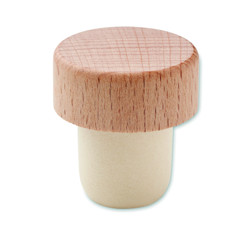 Logo trade promotional gift photo of: Beech wood bottle stopper