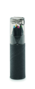 Logo trade promotional items image of: 6 black colouring pencils