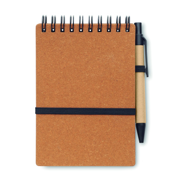 Logo trade promotional giveaway photo of: Recycled notebook with ball pen
