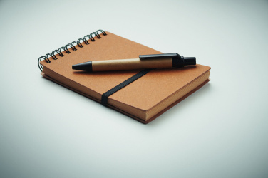 Logo trade business gift photo of: Recycled notebook with ball pen
