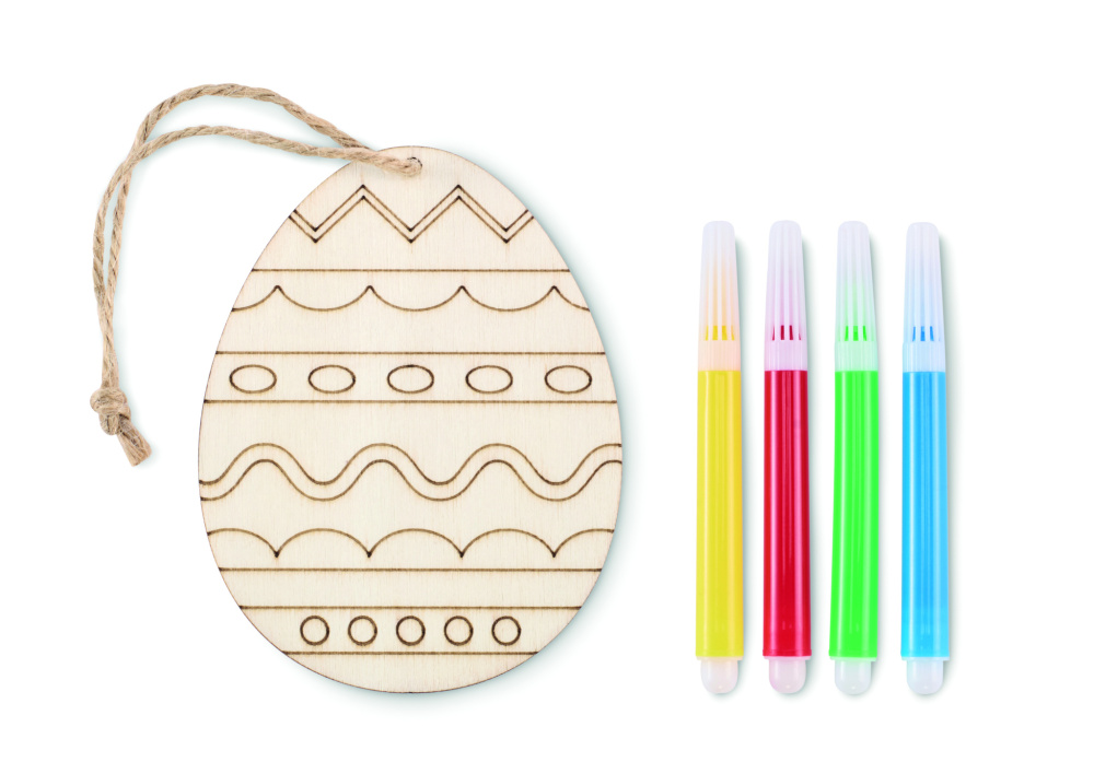 Logotrade promotional merchandise photo of: Wooden egg painting set