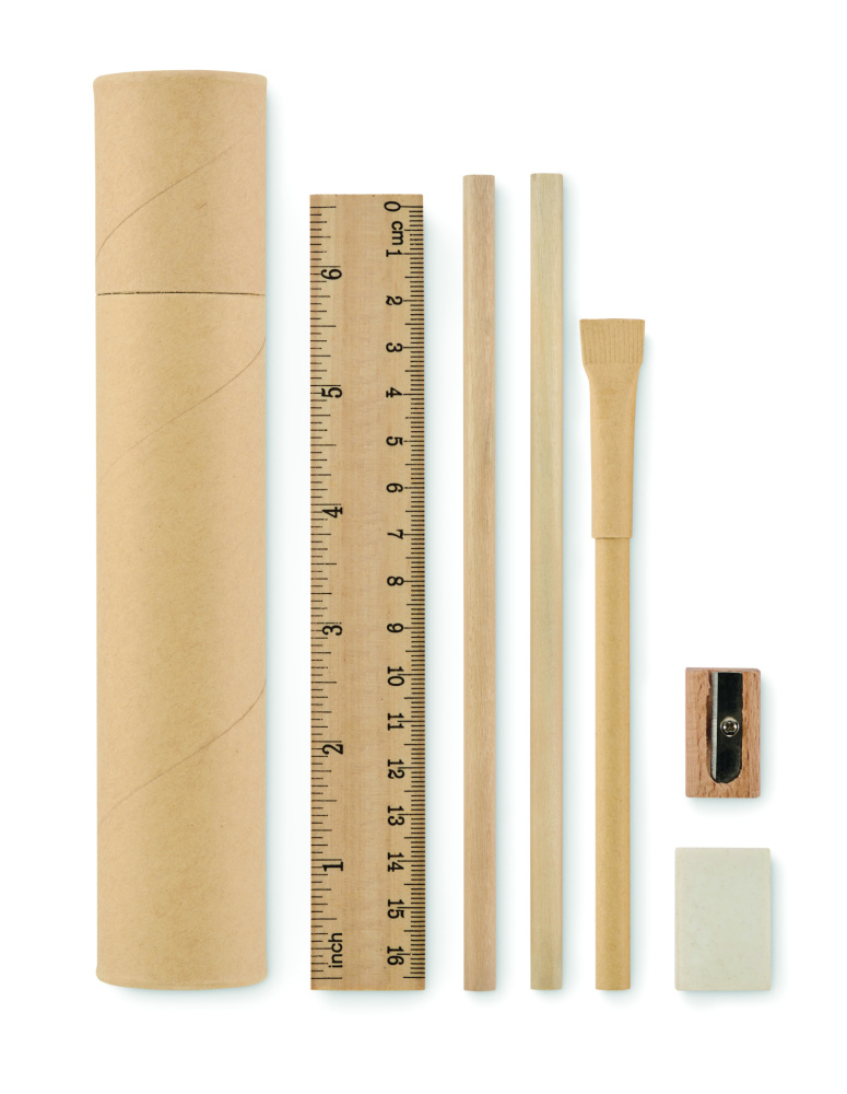 Logotrade promotional item picture of: Paper tube stationery set