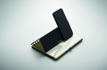 Logo trade promotional products image of: A5 notebook with phone holder