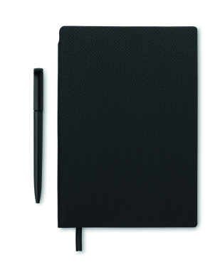 Logo trade promotional product photo of: A5 PU notebook with pen