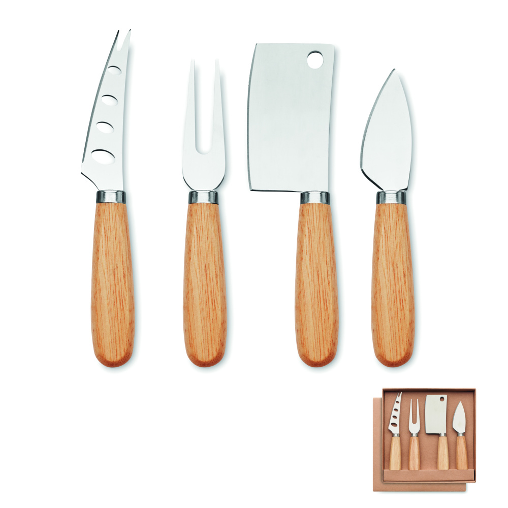 Logo trade promotional product photo of: Set of 4 cheese knives
