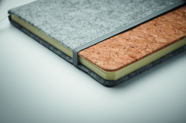 Logo trade promotional giveaways picture of: A5 RPET cork notebook