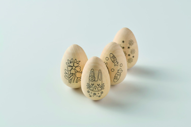 Logo trade promotional gifts picture of: Wooden eggs painting set