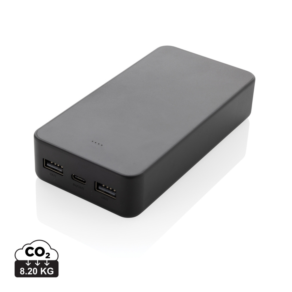 Logo trade promotional giveaways picture of: Boostcore RCS recycled plastic powerbank 20.000mAh USB C