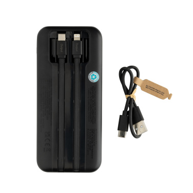 Logotrade business gift image of: Turbopack RCS rplastic powerbank 10.000 integrated cables